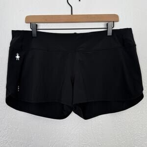 SmartWool Women's Merino Sport Active Lined Running Shorts Black Size Large